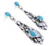 Turquoise Butterfly Sterling Silver Post Dangle Earrings AW71121